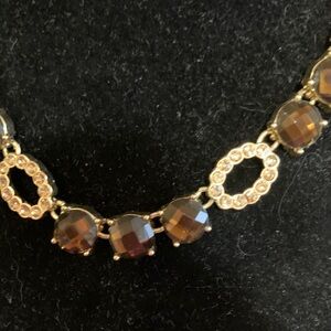 Elegant Gold and Brown Necklace